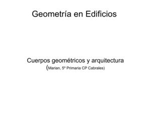 Geometría y edificios