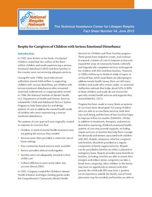 Respite for Caregivers of Children with Serious Emotional Disturbance