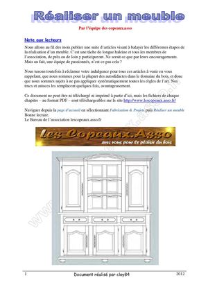 Réalisation d'un buffet deux corps