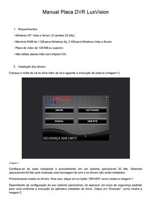 Manual Placa DVR LuxVision