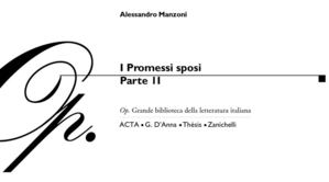 Alessandro Manzoni - I promessi Sposi (vol.II)