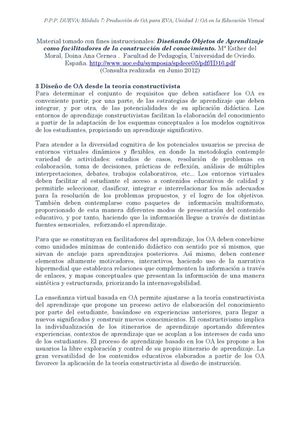Los OA y la Teoría del Constructivismo