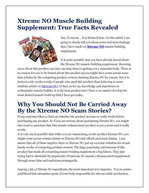 Xtreme No Muscle Building Supplement Reviews 