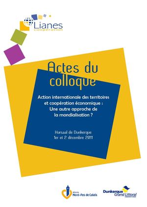 Actes du colloque 2011 de Lianes coopération
