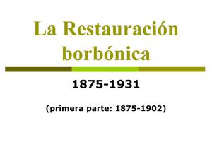 Restauración Borbónica