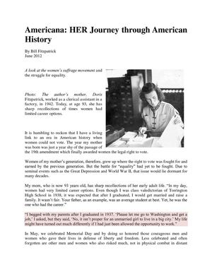 Americana: Her Journey through American History