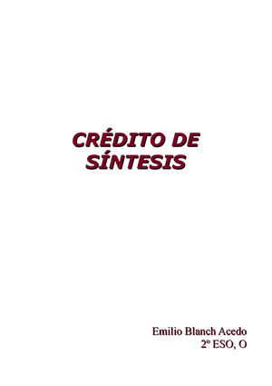 CRÉDITO DE SÍNTESIS