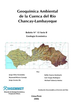 BOLETIN Nº 015- GEOQUIMICA AMBIENTAL DE LA CUENCA DEL RIO CHANCAY- LAMBAYEQUE