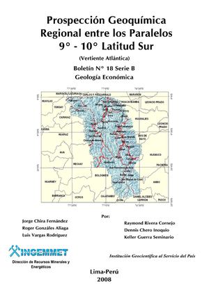 BOLETIN Nº 018- PROSPECCION GEOQUIMICA REGIONAL ENTRE LOS PARALELOS 9 Y 10- LATITUD SUR