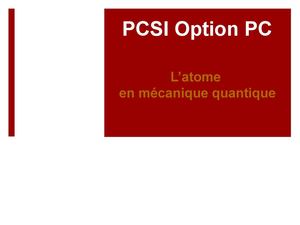 Atomistique _2nde période PCSI