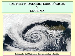 LAS PREVISIONES METEOROLÓGICAS Y EL CLIMA
