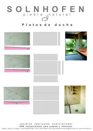 Diferentes formas de platos de ducha con piedra