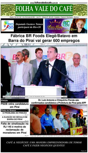 Edição 67 do jornal Folha Vale do Café