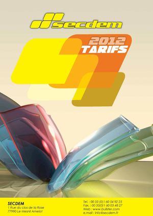 Tarifs SECDEM 2012
