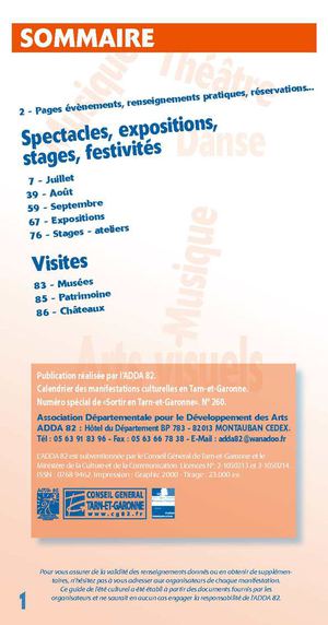 Le Guide de l'été culturel 2012 de l'ADDA 82