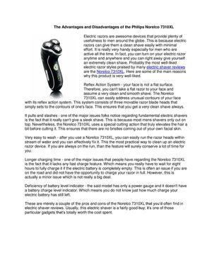 The Advantages and Disadvantages of the Philips Norelco 7310XL