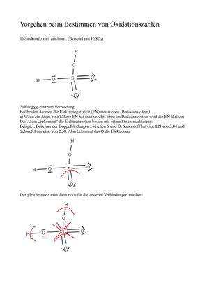 Verfahren zur Bestimmung von Oxidationszahlen