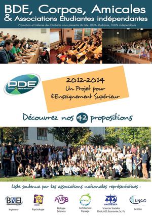 PDE - Projet pour l'enseignement supérieur - CNESER 2012