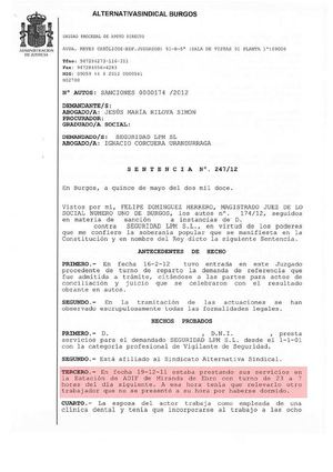 sentencia revoca sancion por abandono del servicio