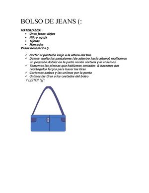Elaboración bolso de jeans