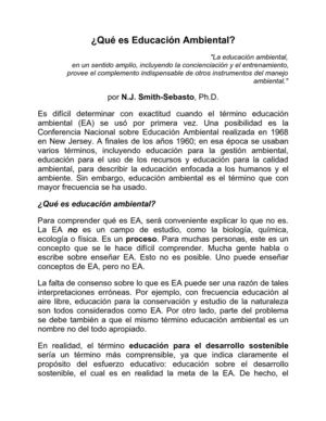 Qué es Educación Ambiental