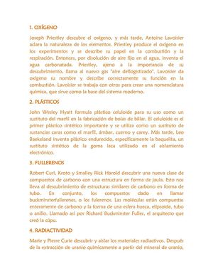 Química, descubrimientos