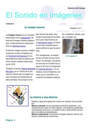 El Sonido en Imágenes