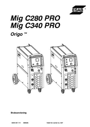 MIG/MAG C340pro manual