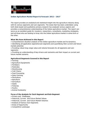 Indian Agriculture Market Report & Forecast 2012 - 2017