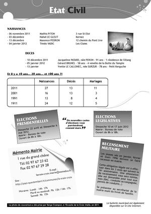 Bulletin Janvier 2012