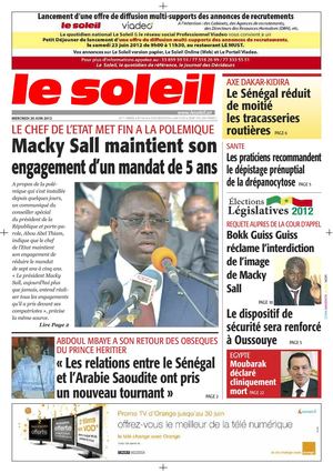 Edition du 20 juin 2012