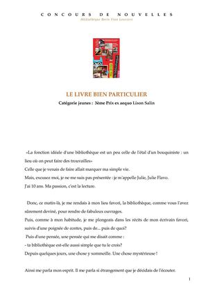 Un livre bien particulier