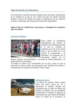 Tipos de mundo en la literatura