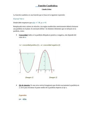 Función Cuadrática