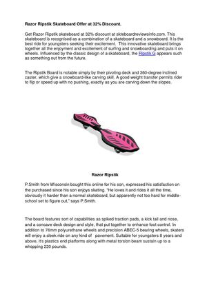 Ripstik G Skateboard Review