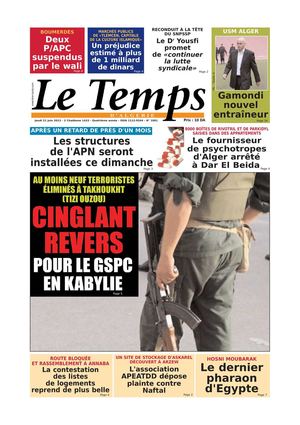 Le Temps d'Algérie Edition du Jeudi 21 Juin 2012