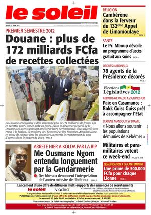 Edition du 21 juin 2012