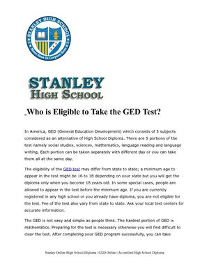 Who is Eligible to Take the GED Test