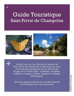 Guide Touristique Saint Privat de Champclos, entre Cèze et Ardèche