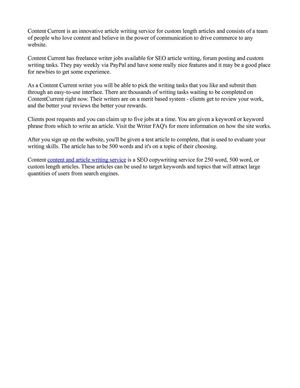 content and article writing service