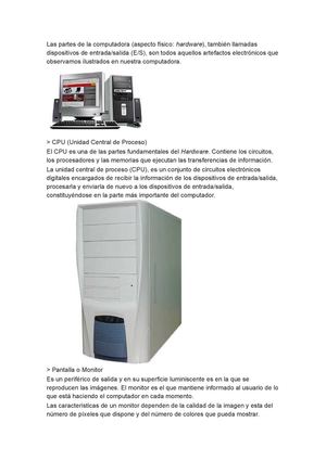 PARTES DE LA COMPUTADORA
