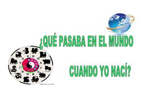 ¿QUÉ PASABA EN EL MUNDO CUANDO YO NACÍ?