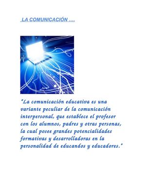 Comunicación: El proceso de aprender