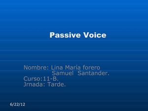 Passive Voice