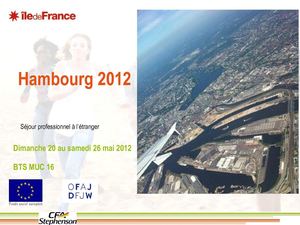 Séjour professionnel en Allemagne à Hambourg des BTS MUC du CFA Stephenson 