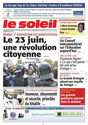 Edition du 22 juin 2012