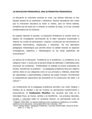 EDUCACION PROBLEMICA