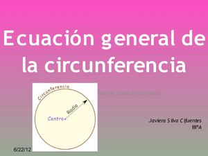 Ecuación general de la circunferencia