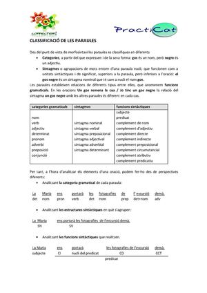 Unitat 1: gramàtica i morfologia