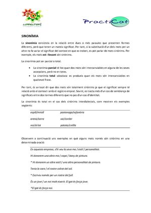 Unitat 1: relacions lèxiques